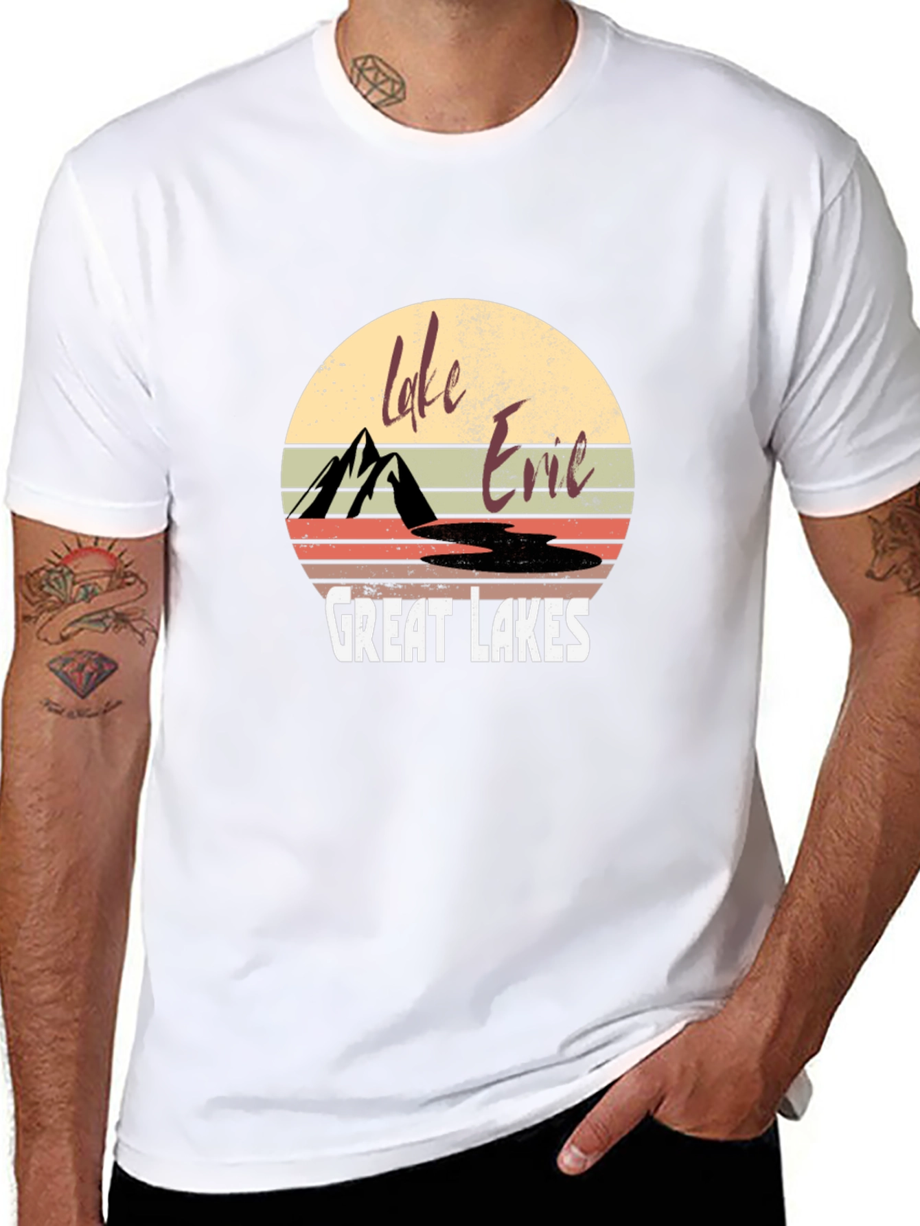 Lake Erie Great Lakes Retro T-Shirt