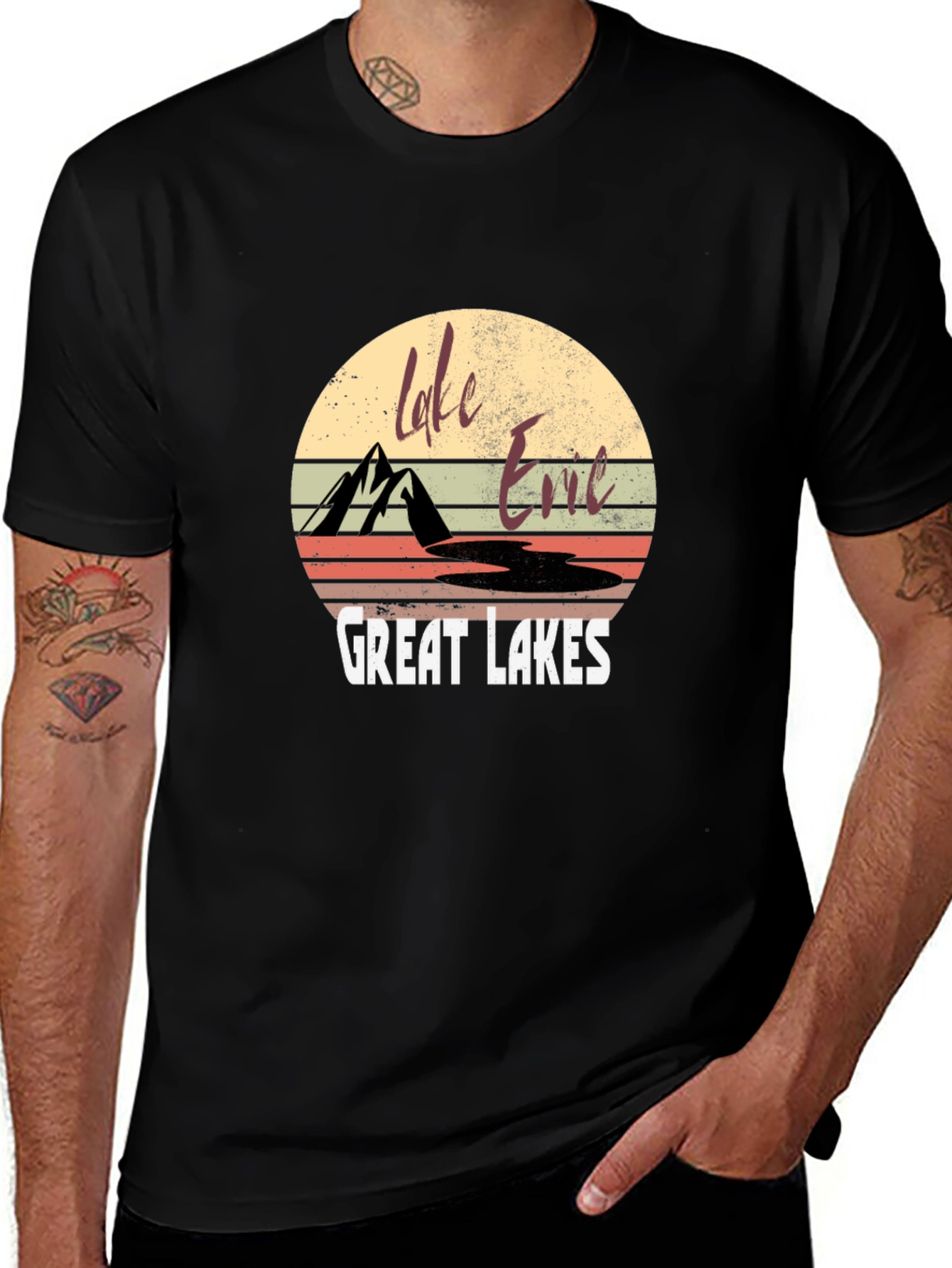 Lake Erie Great Lakes Retro T-Shirt