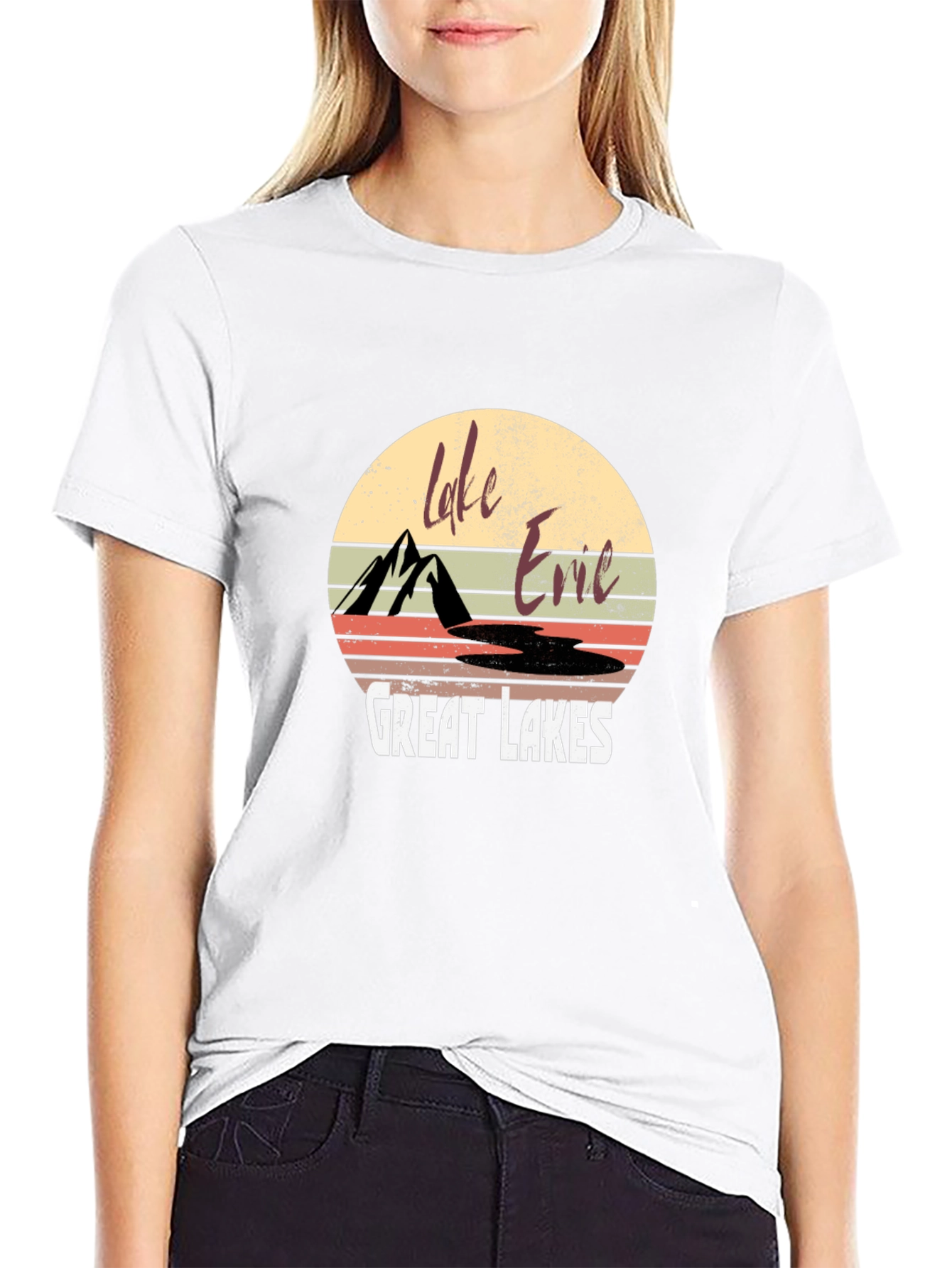 Lake Erie Great Lakes Retro T-Shirt