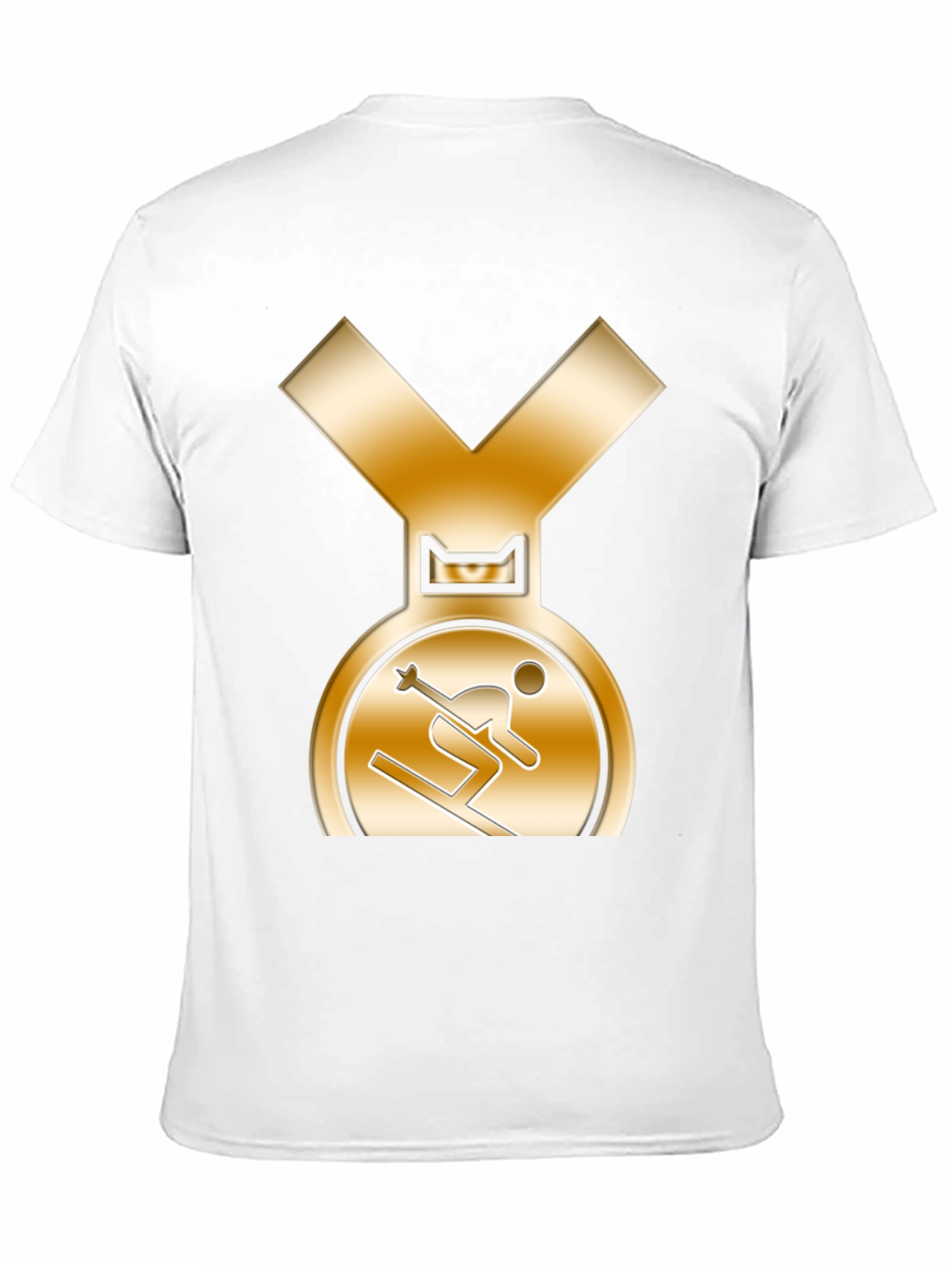 Gold Medal Skier Black T-Shirt