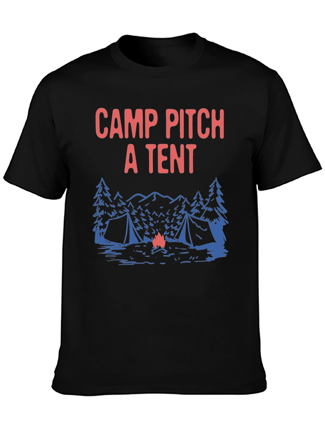 Camp Pitch a Tent Graphic T-Shirt