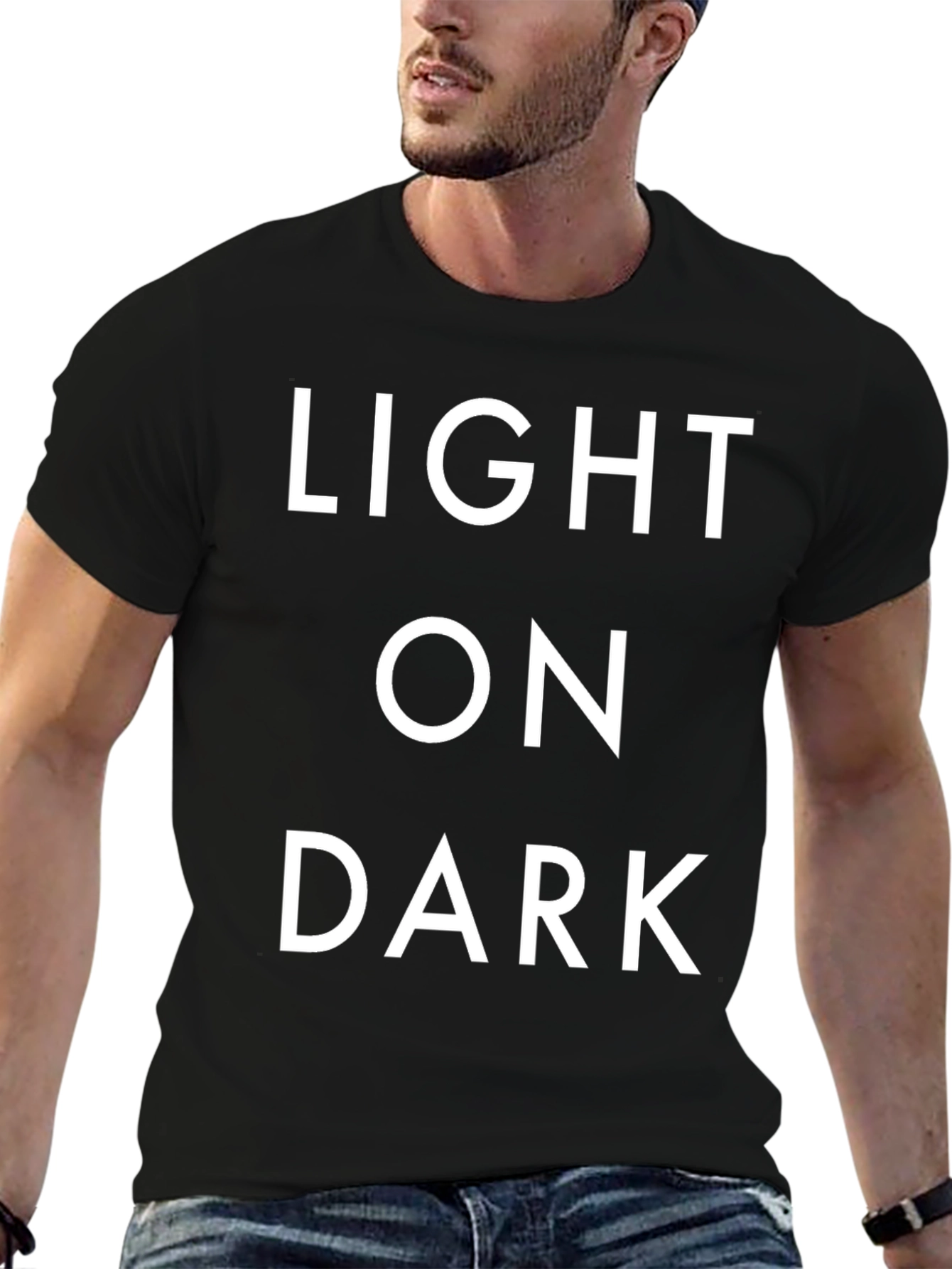 Light on Dark Graphic Tee - Bold Statement T-Shirt