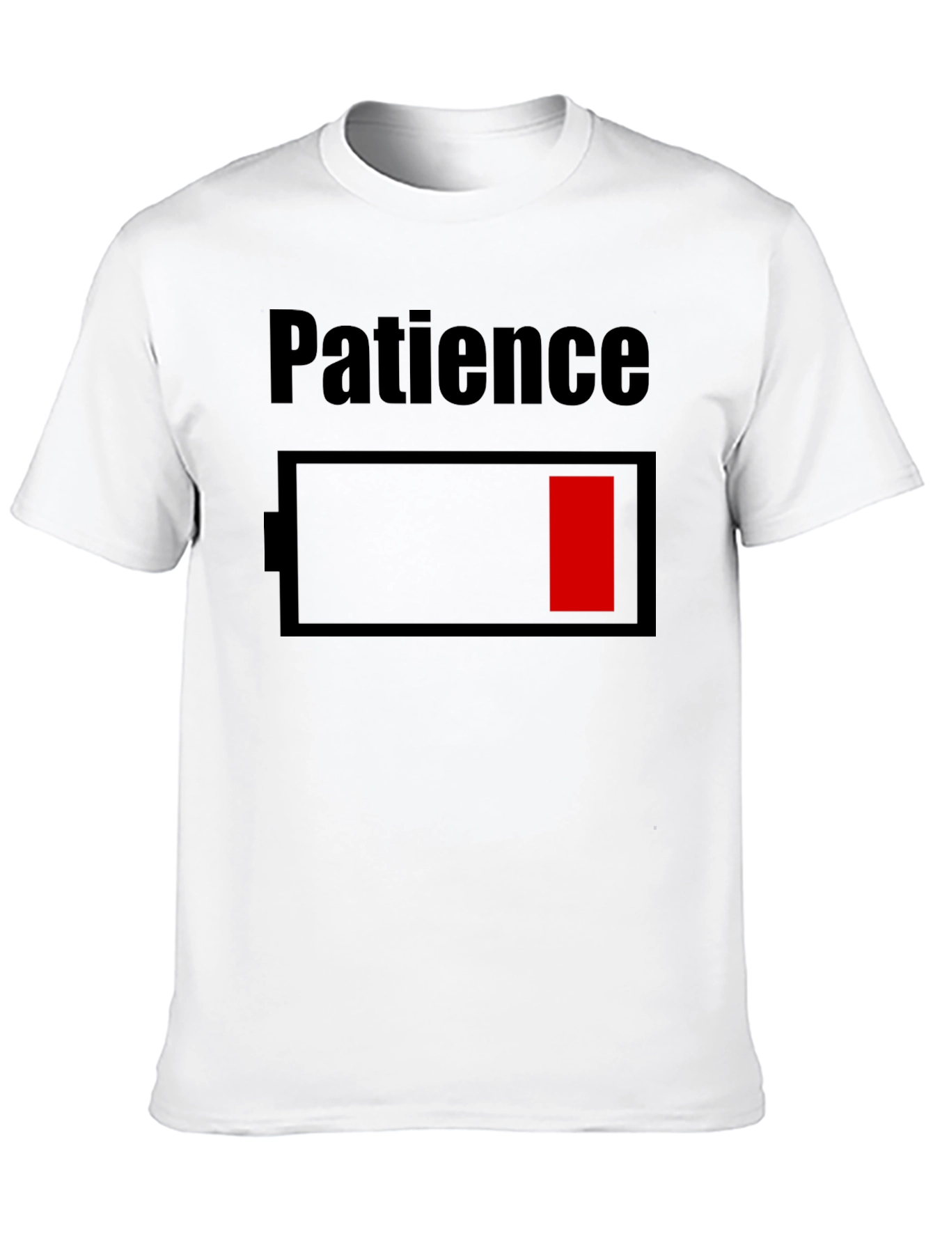 Patience Low Battery Black T-Shirt