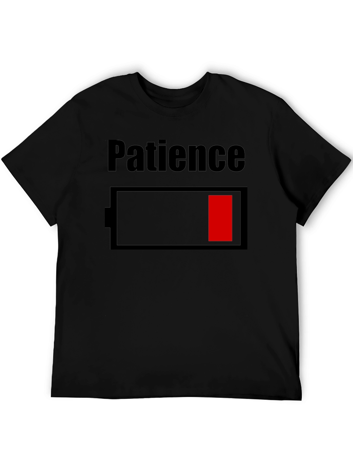 Patience Low Battery Black T-Shirt