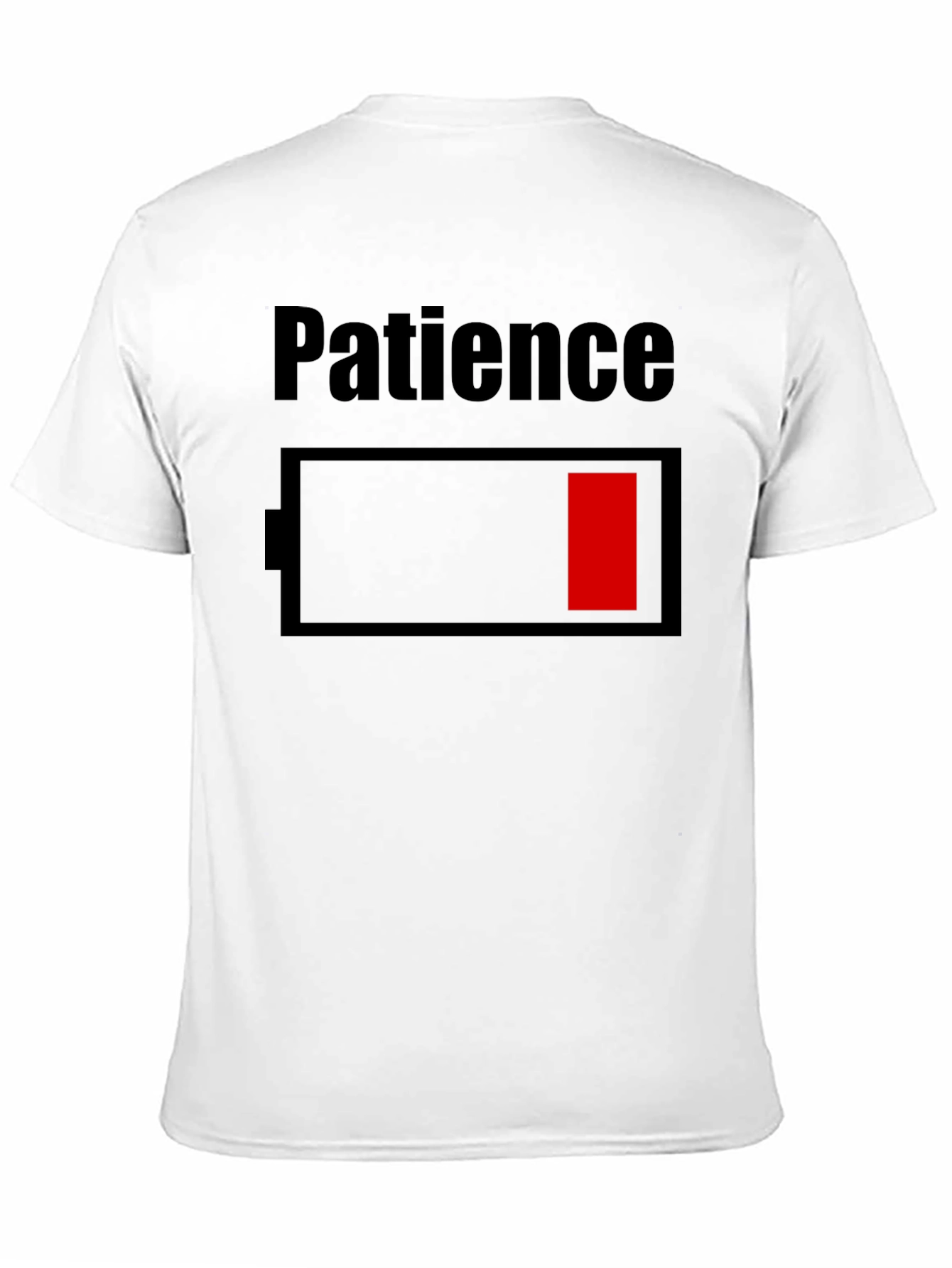 Patience Low Battery Black T-Shirt