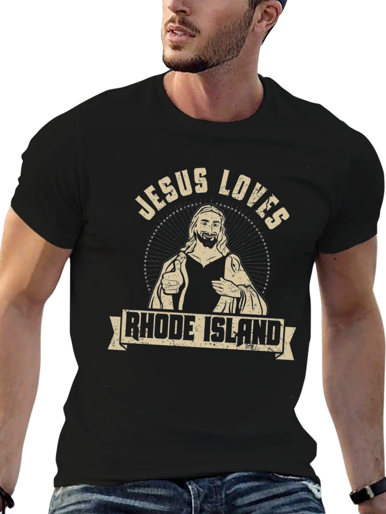 Jesus Loves Rhode Island T-Shirt