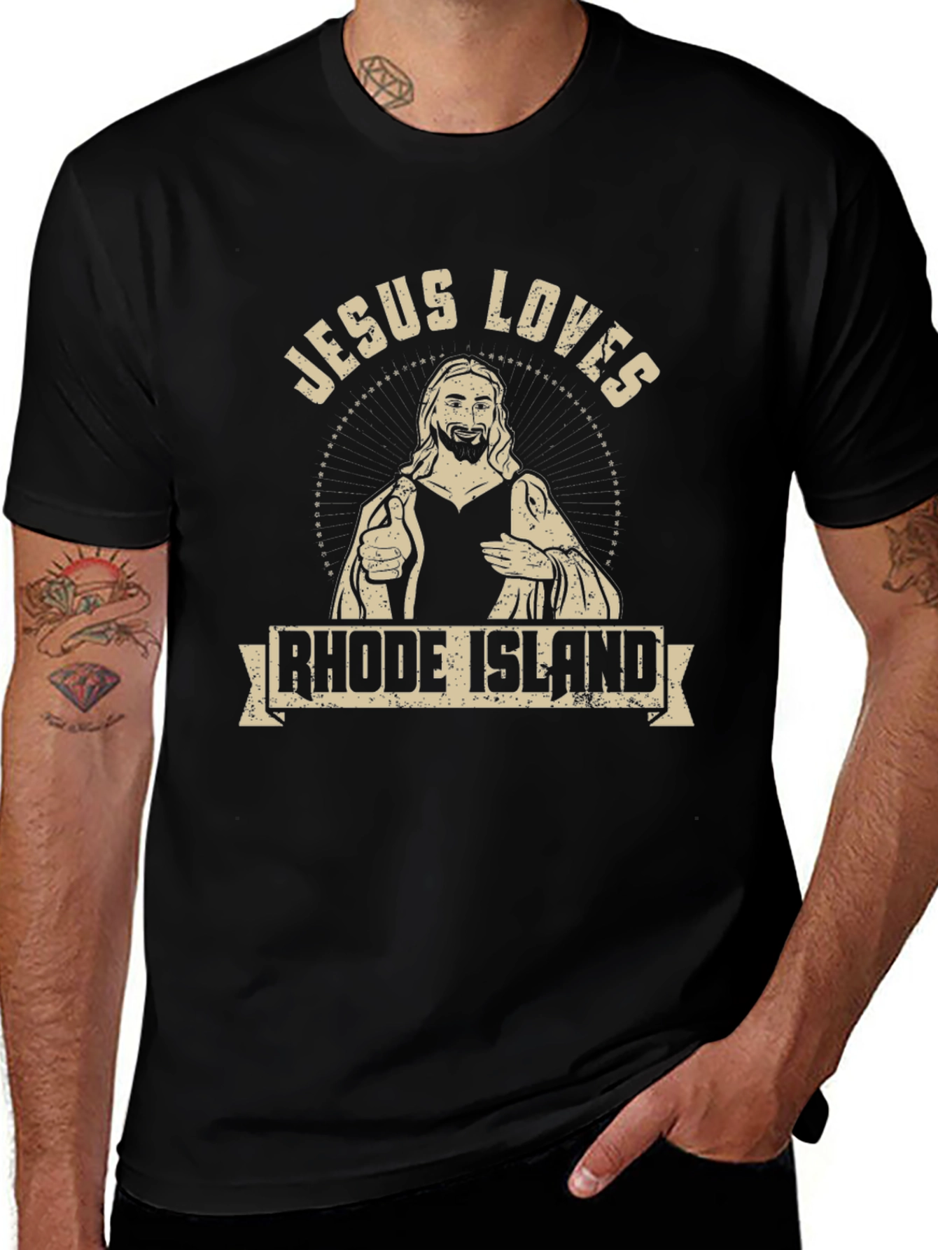 Jesus Loves Rhode Island T-Shirt