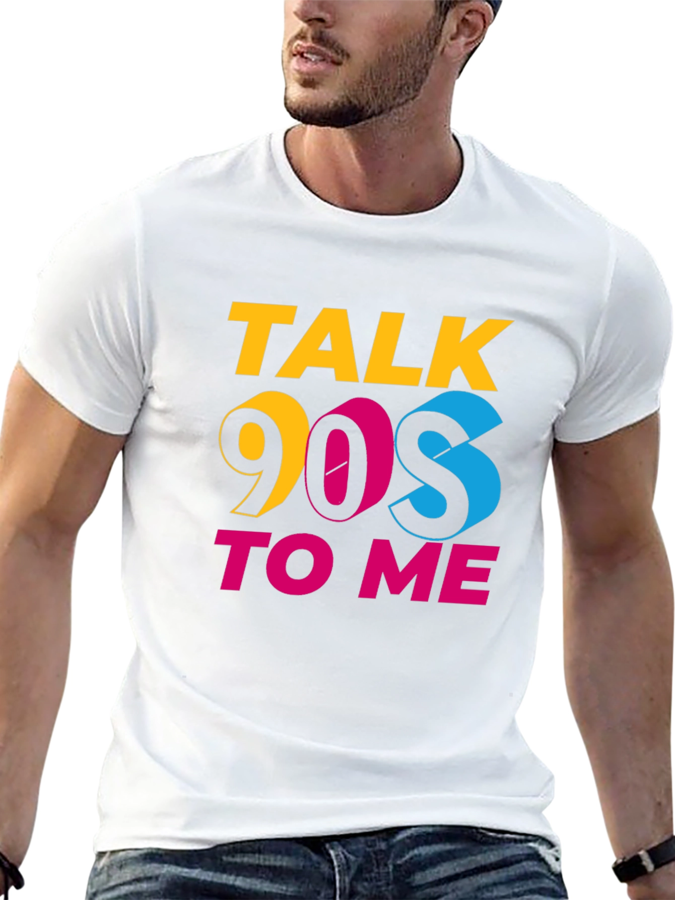Talk 90s to Me Black Graphic Tee