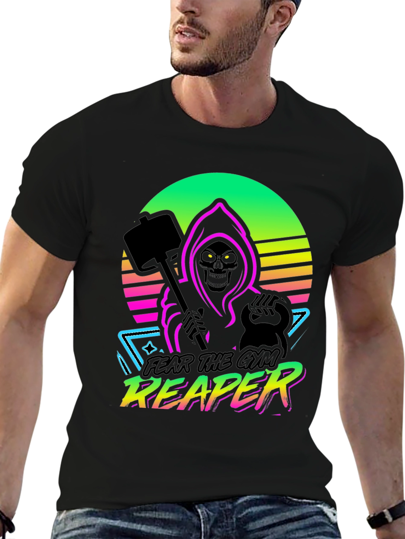 Fear the Gym Reaper Graphic T-Shirt