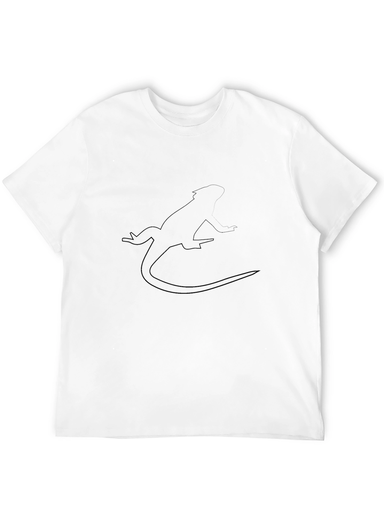 Black Lizard Outline Graphic Tee
