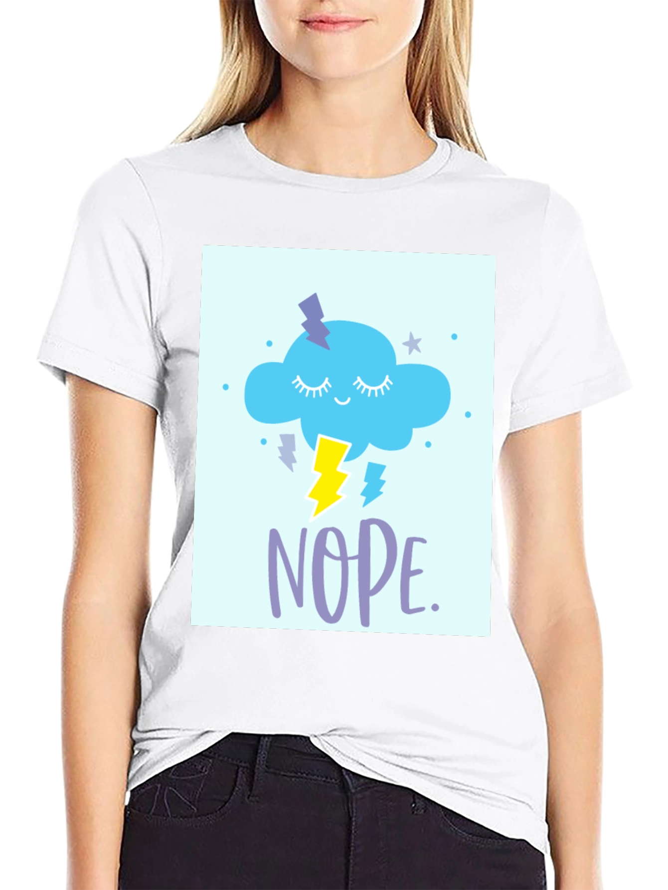 Nope Cloud T-Shirt - Weather Humor Tee
