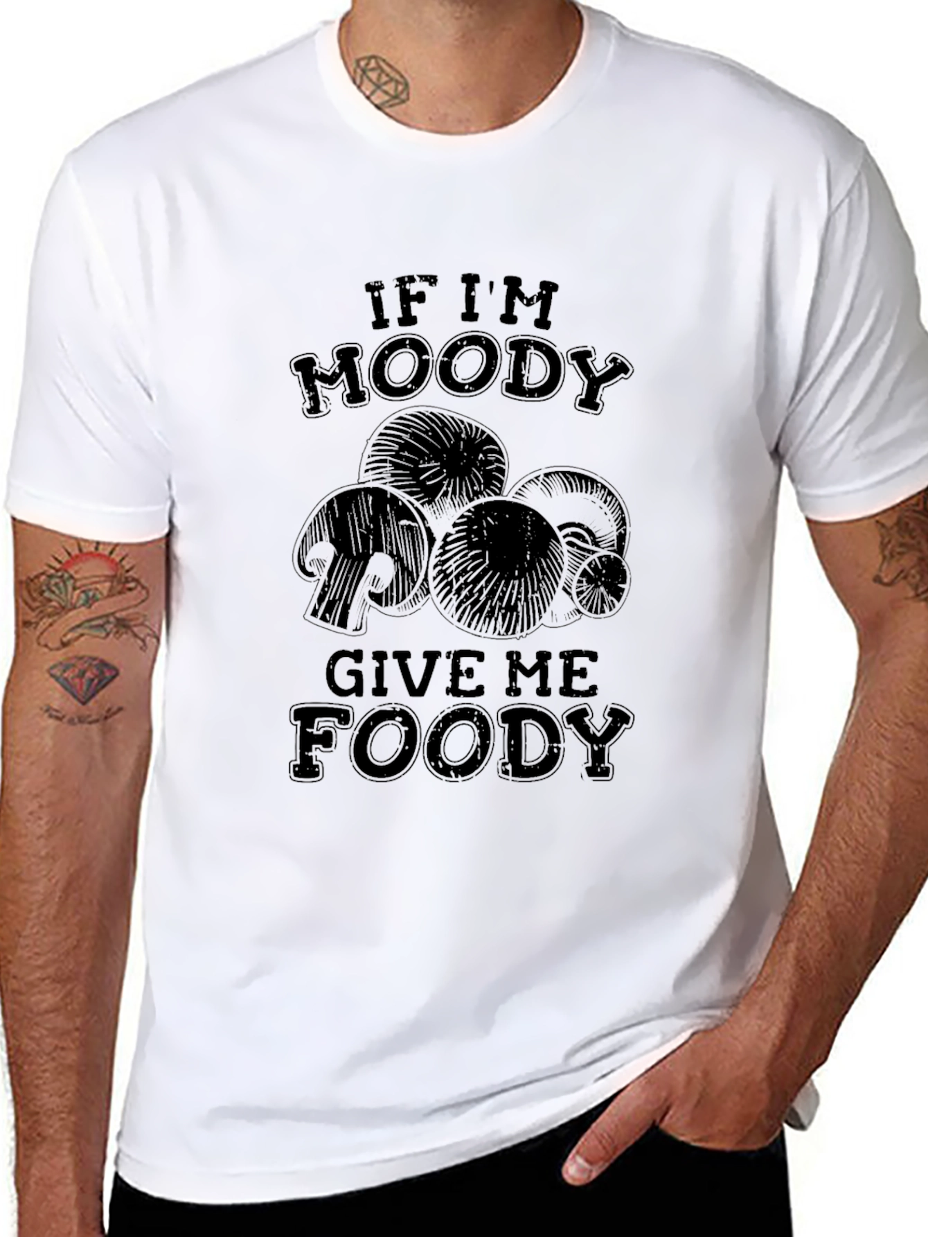 If Im Moody Give Me Foody Mushroom T-Shirt