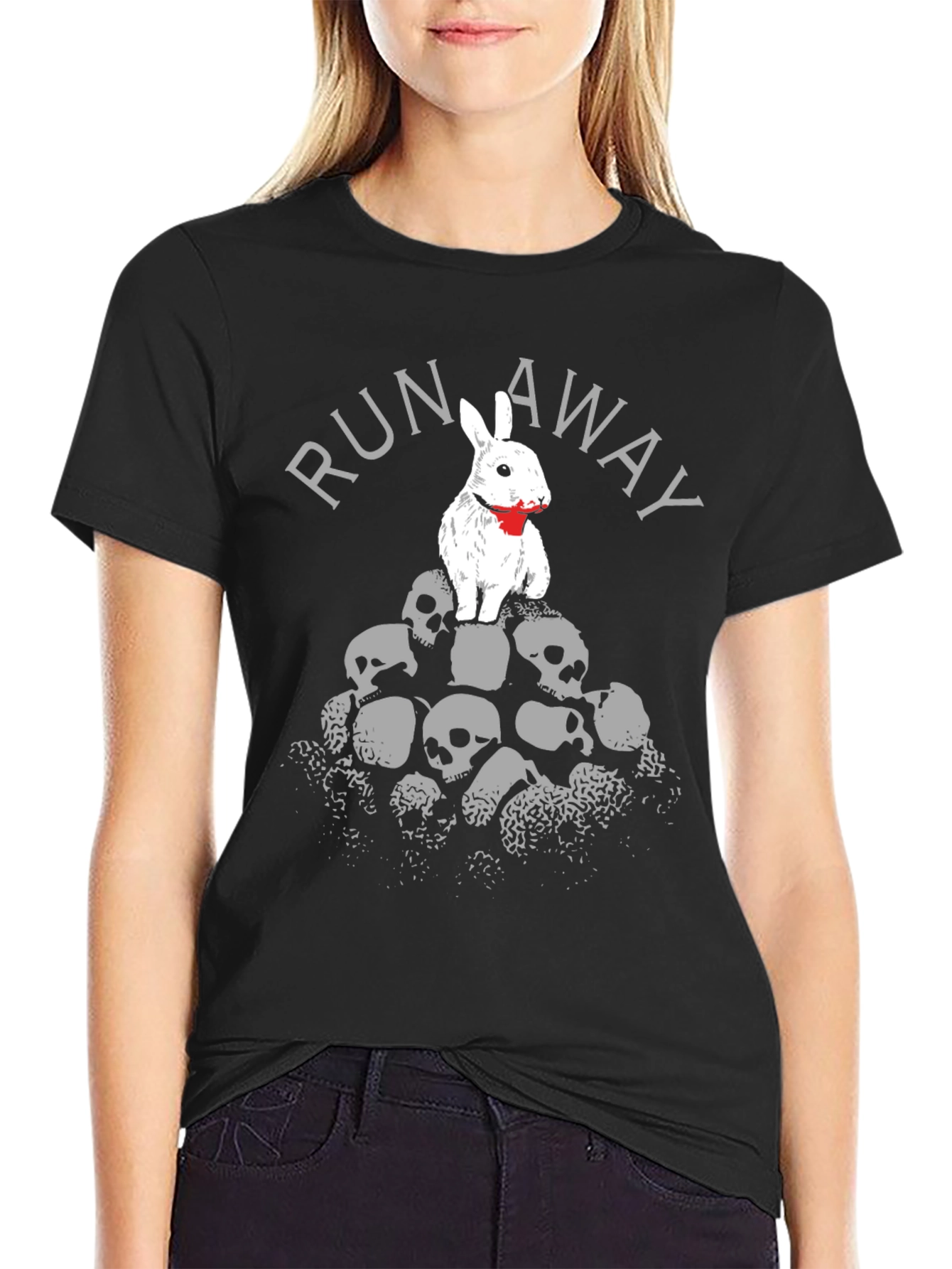 Run Away Bunny T-Shirt - Skull Pile Tee
