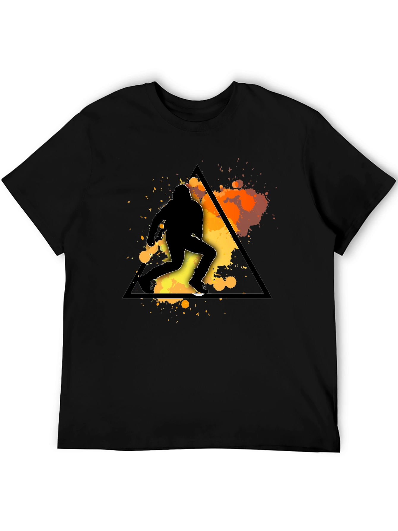 Silhouette Runner Graphic Tee - Mens Black T-Shirt