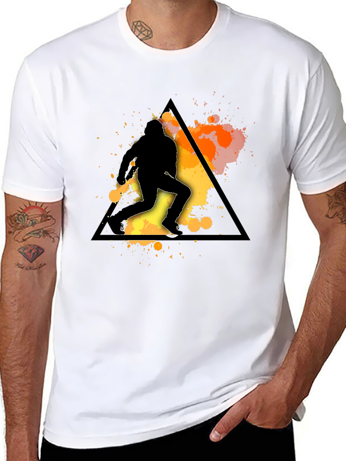 Silhouette Runner Graphic Tee - Mens Black T-Shirt