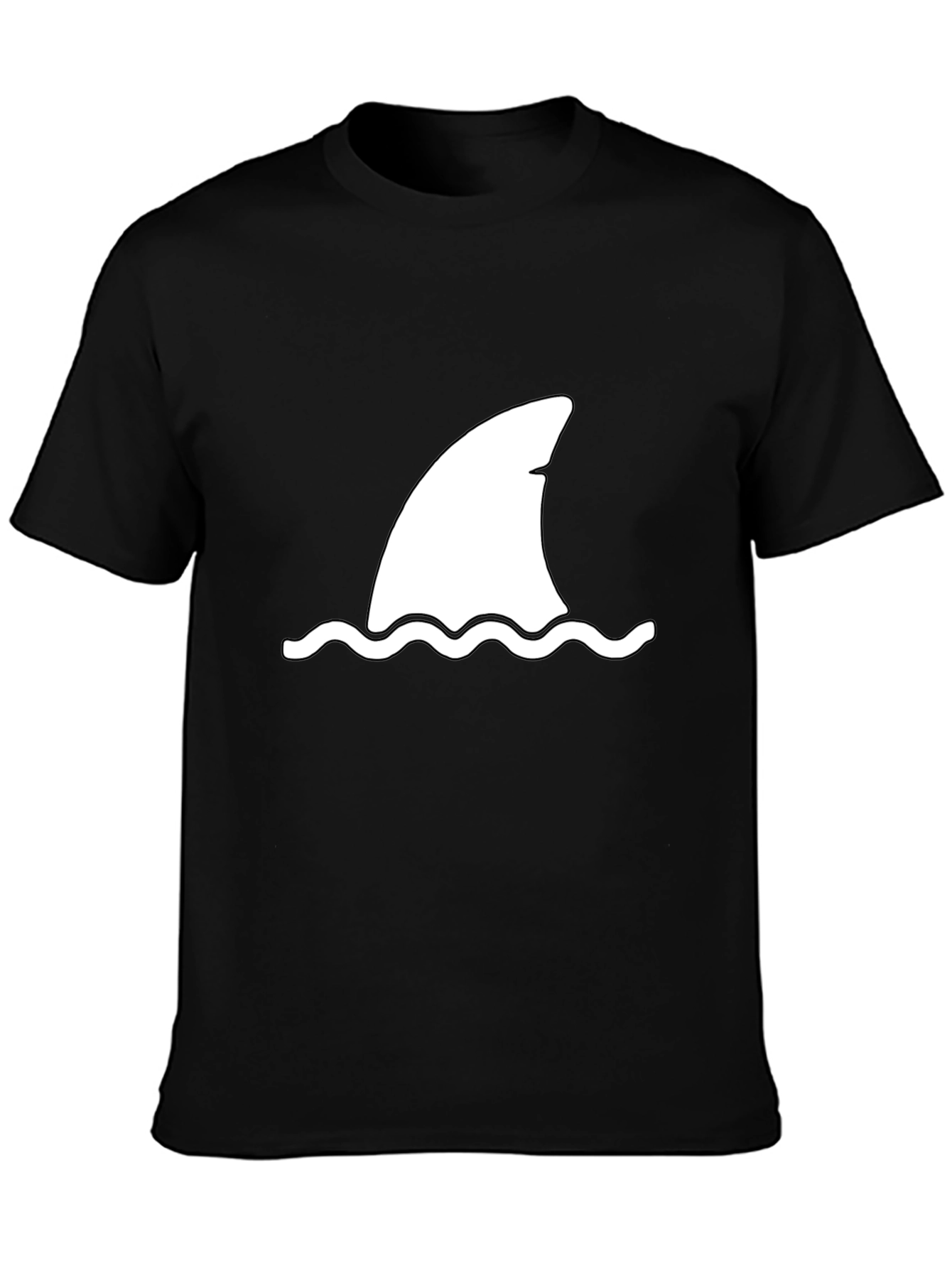 Shark Fin Graphic T-Shirt - Black