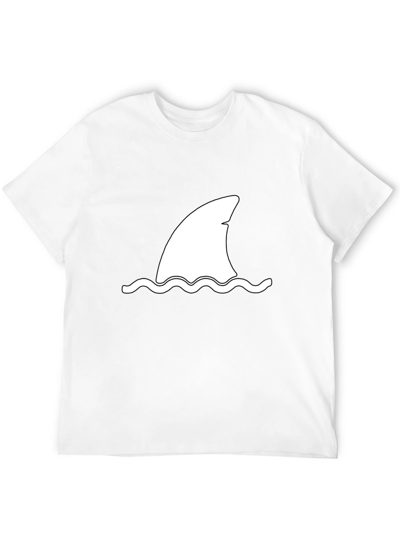 Shark Fin Graphic T-Shirt - Black