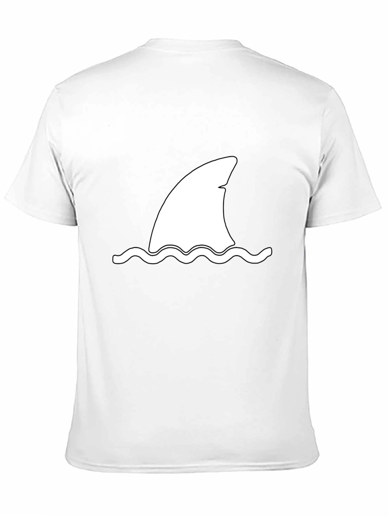 Shark Fin Graphic T-Shirt - Black