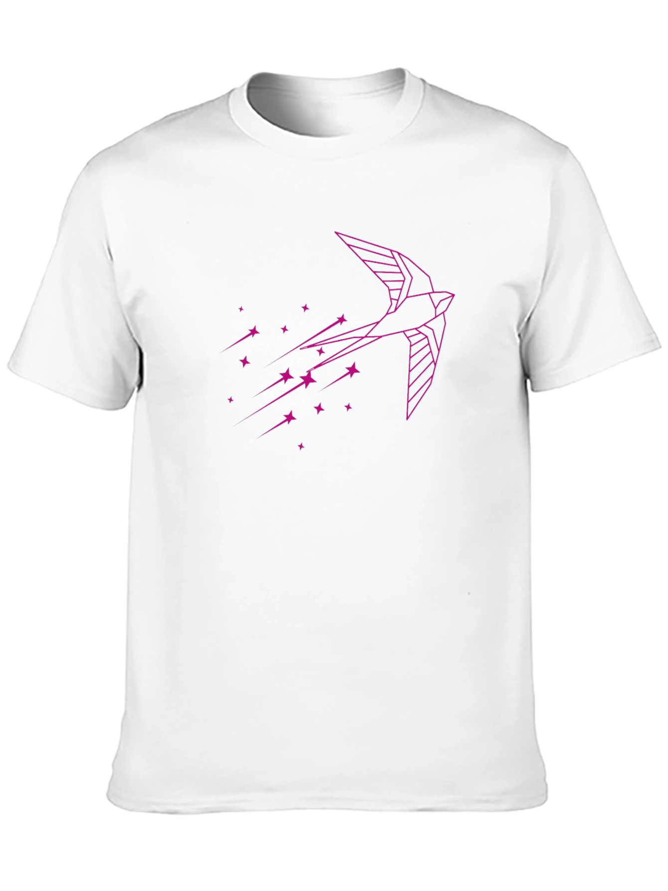 Geometric Bird Graphic Tee - Stylish Black T-Shirt