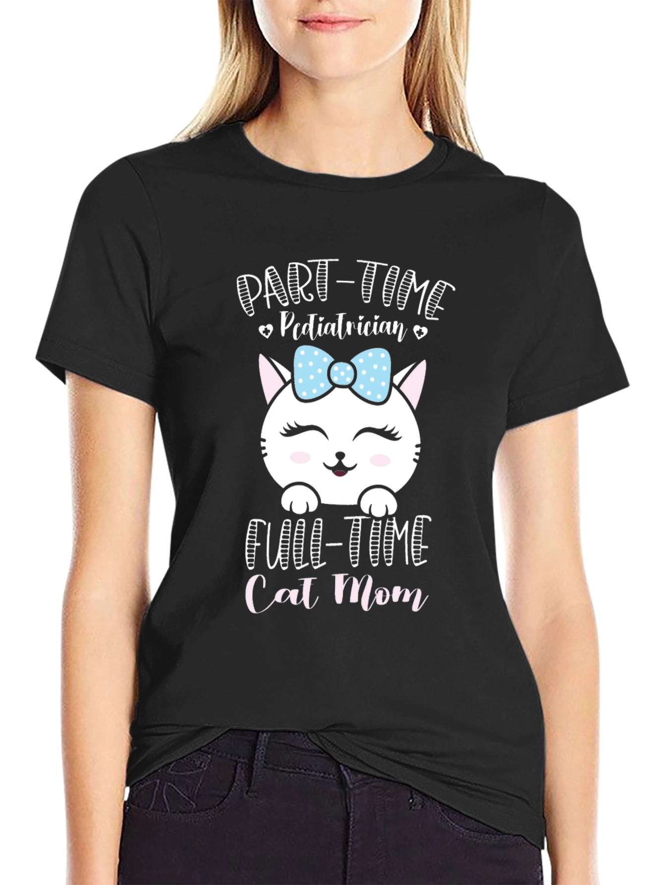 Part-Time Pediatrician Full-Time Cat Mom T-Shirt