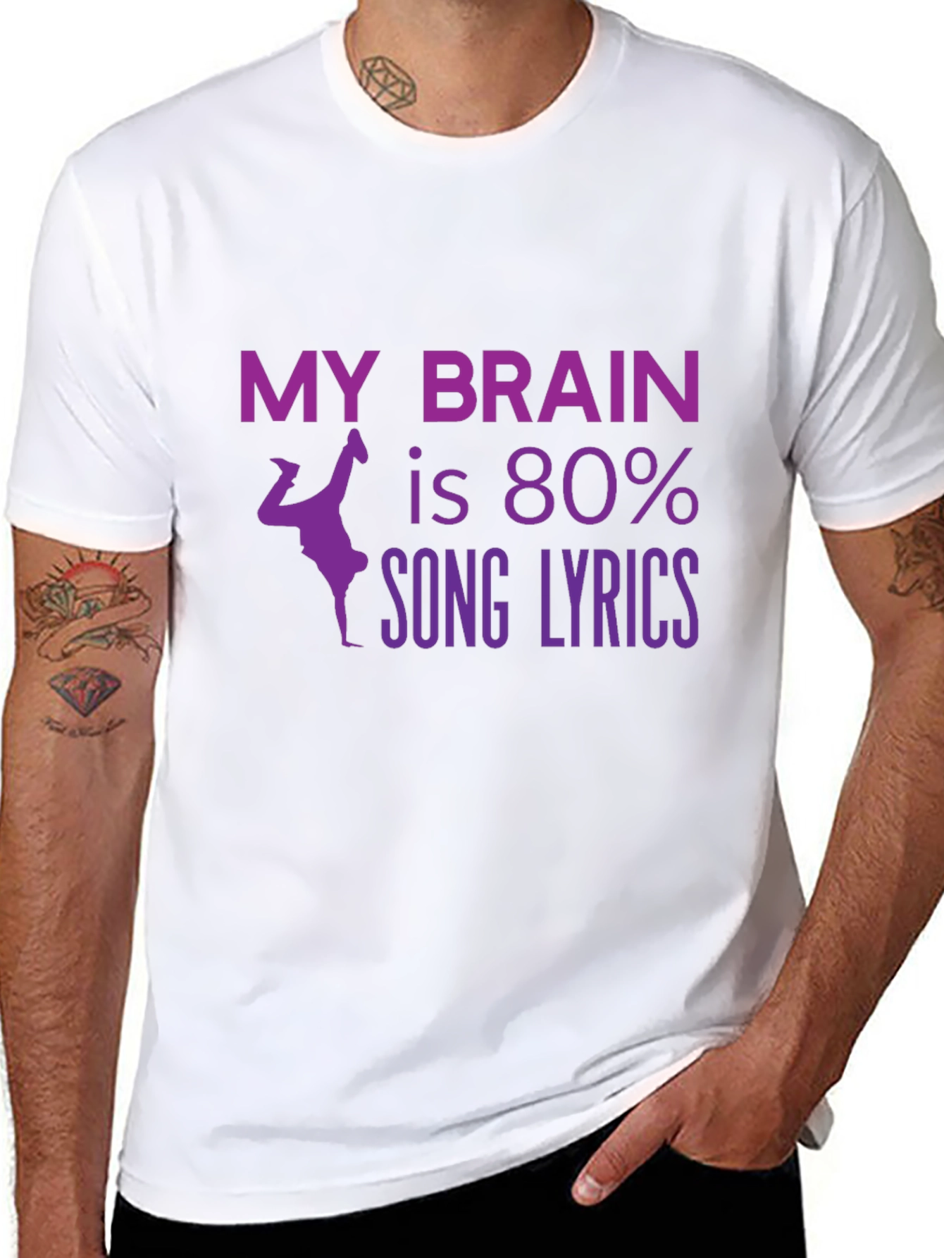 Song Lyrics Brain T-Shirt