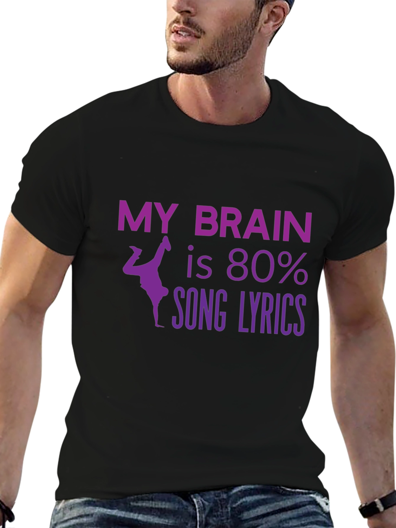 Song Lyrics Brain T-Shirt