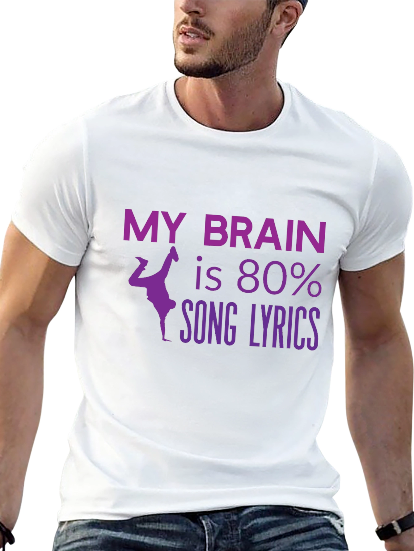 Song Lyrics Brain T-Shirt