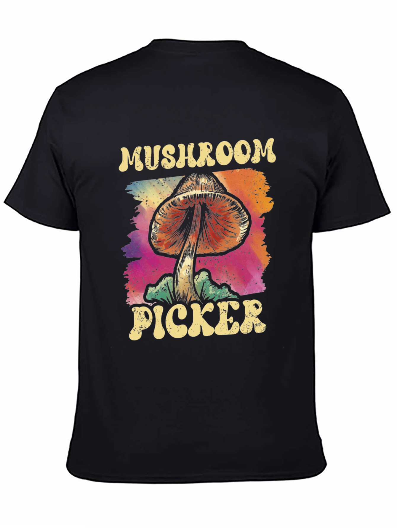Mushroom Picker Tee - Psychedelic Graphic Novelty