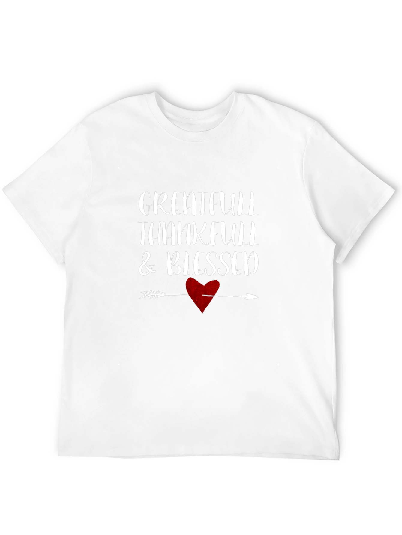 Grateful Thankful Blessed Arrow Heart T-Shirt