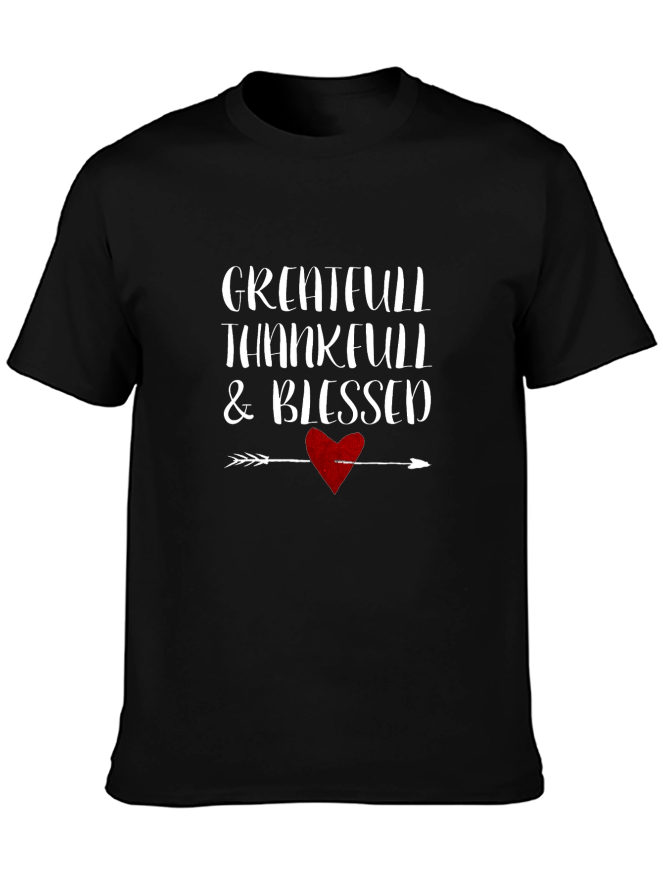Grateful Thankful Blessed Arrow Heart T-Shirt