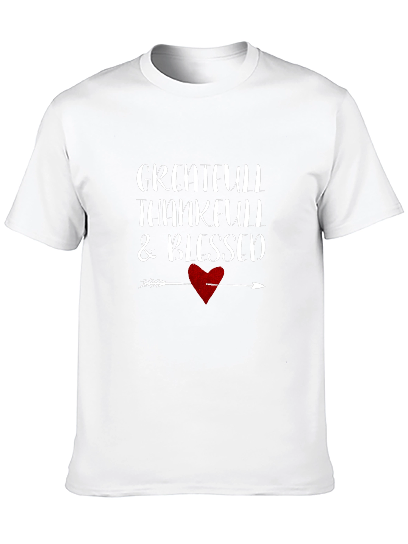 Grateful Thankful Blessed Arrow Heart T-Shirt