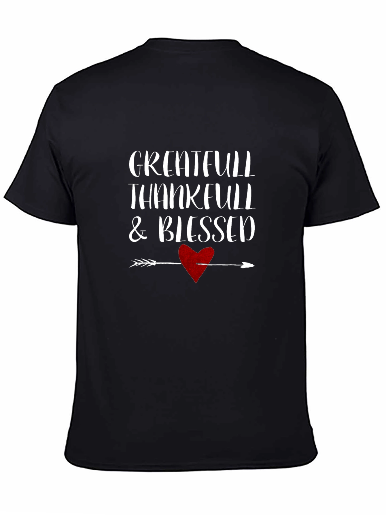 Grateful Thankful Blessed Arrow Heart T-Shirt