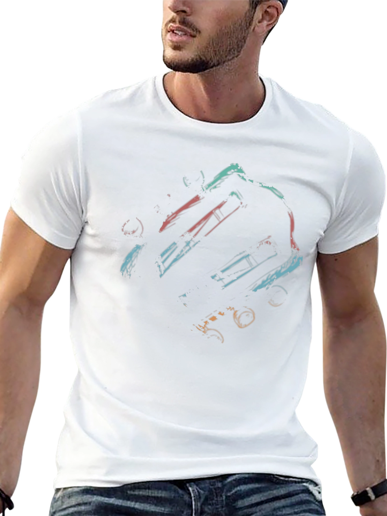 Abstract Musical Instrument Graphic T-Shirt