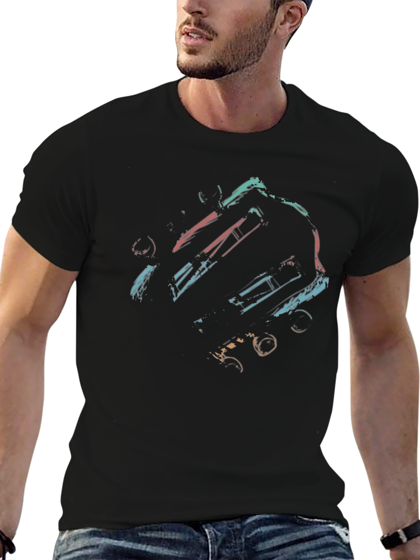 Abstract Musical Instrument Graphic T-Shirt
