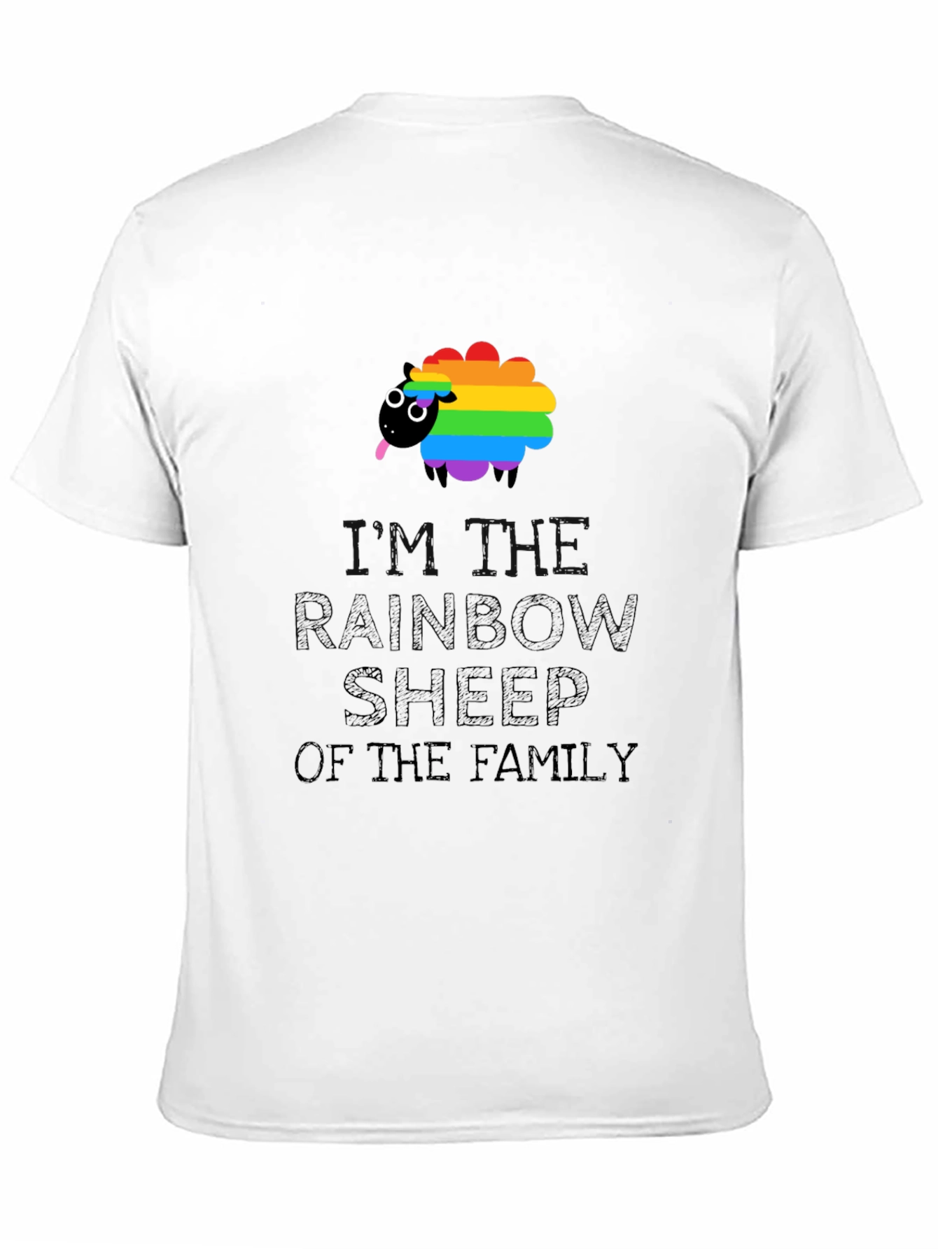 Rainbow Sheep Family Tee