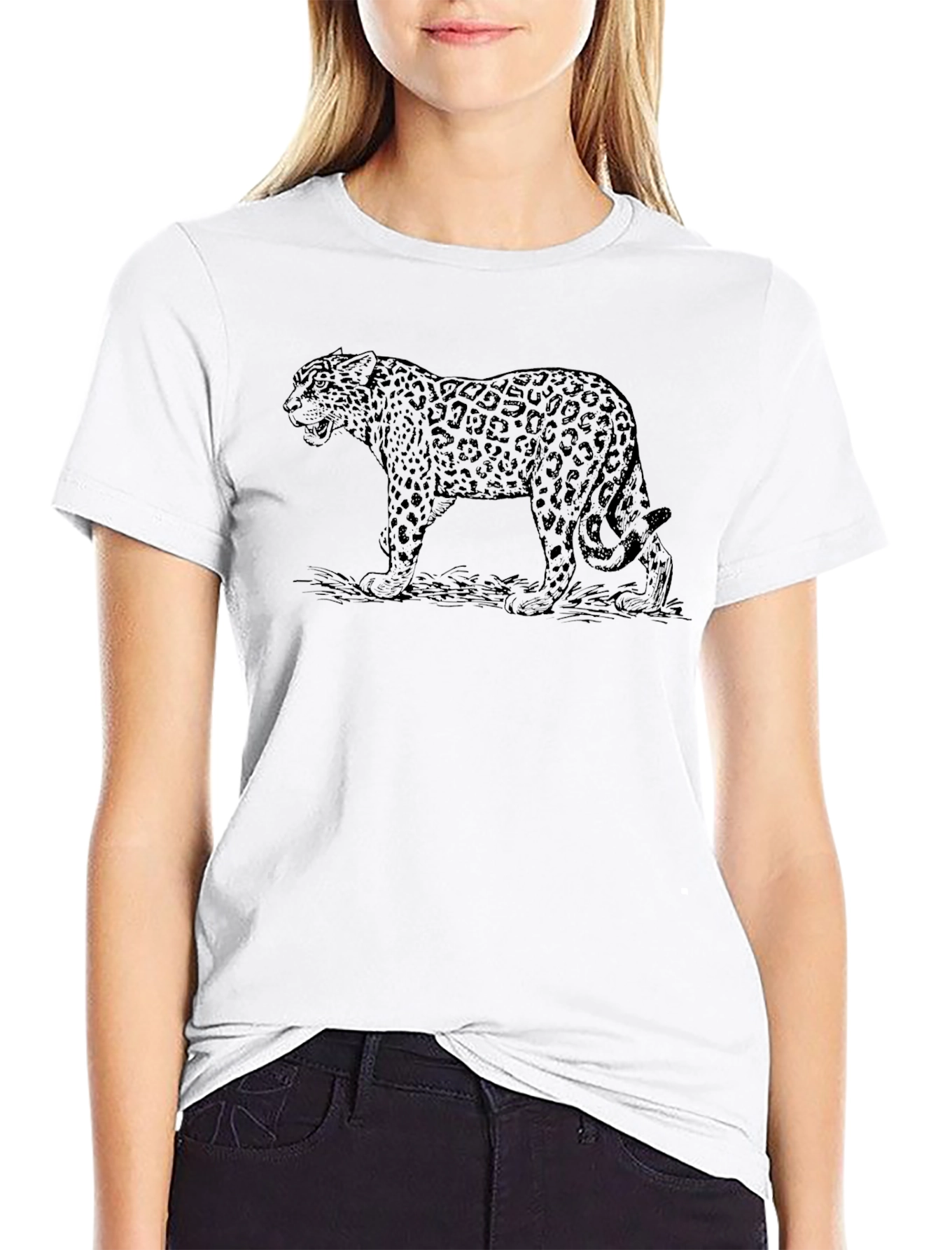 Jaguar Graphic Tee - Stylish Black T-Shirt