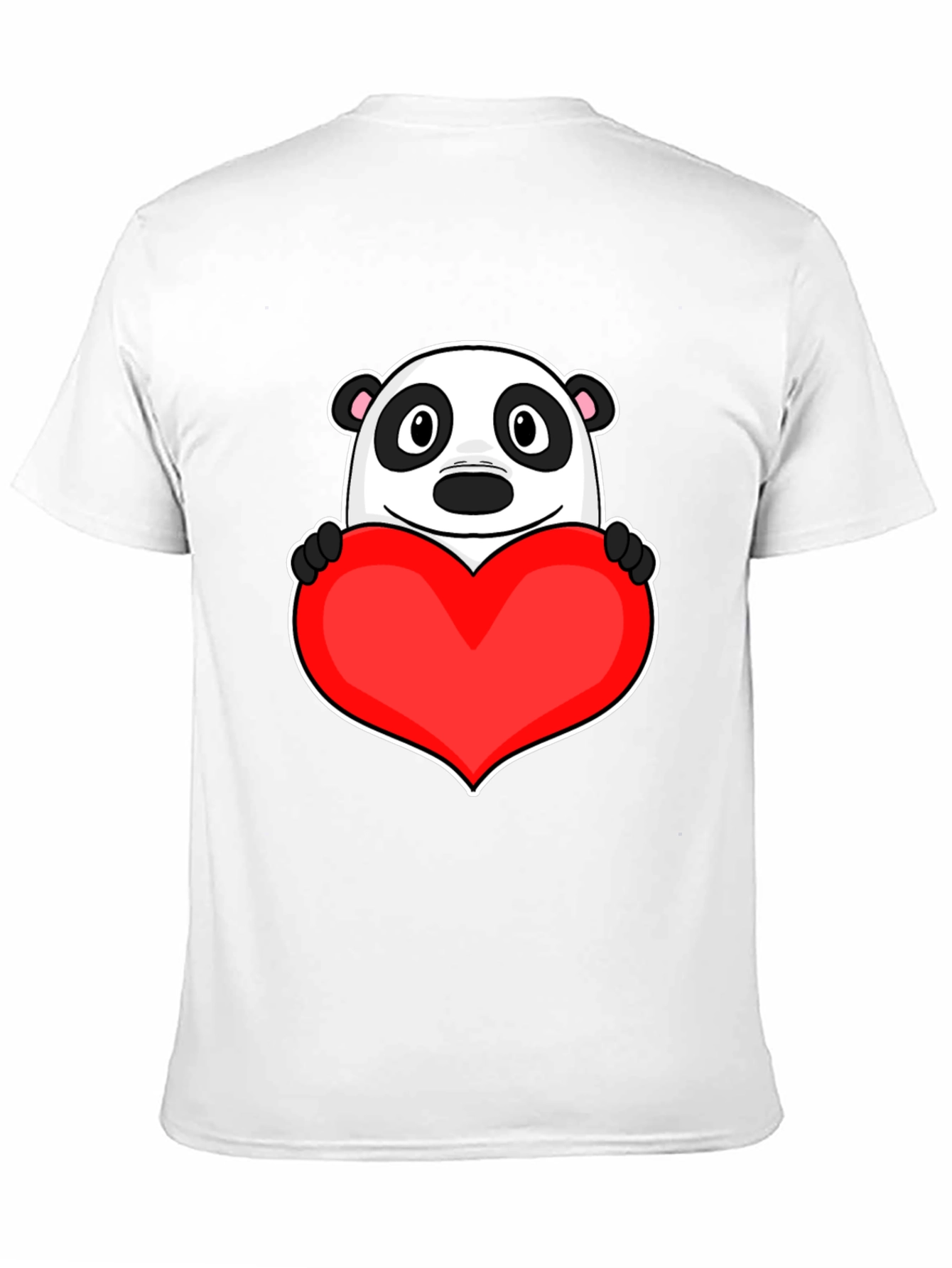 Cute Panda Heart Graphic T-Shirt - Love Bear Tee