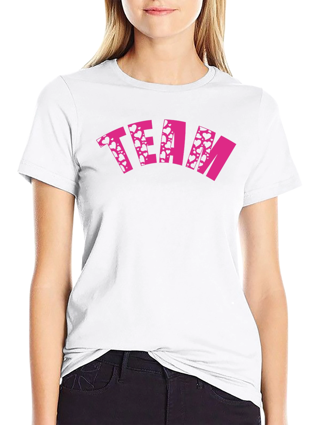 Team Hearts Graphic Tee - Black