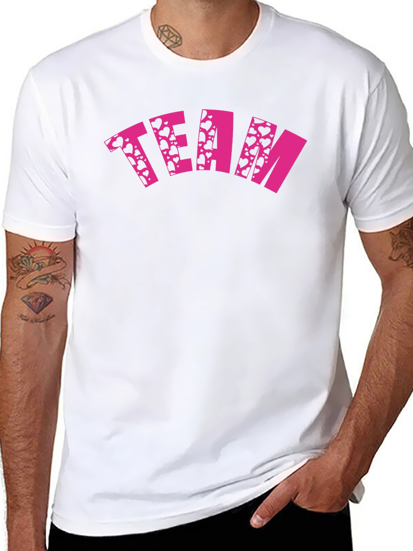 Team Hearts Graphic Tee - Black
