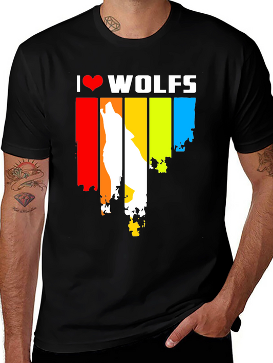 I Love Wolves Graphic Tee - Unique Design