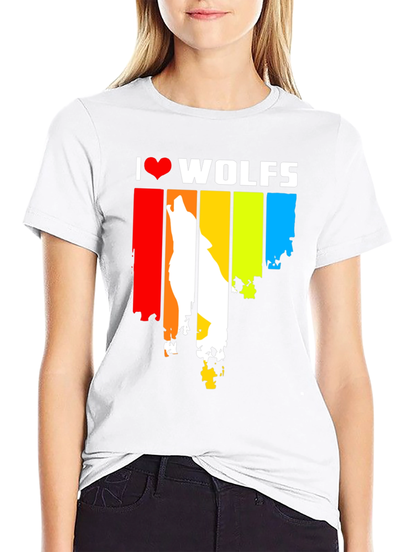 I Love Wolves Graphic Tee - Unique Design