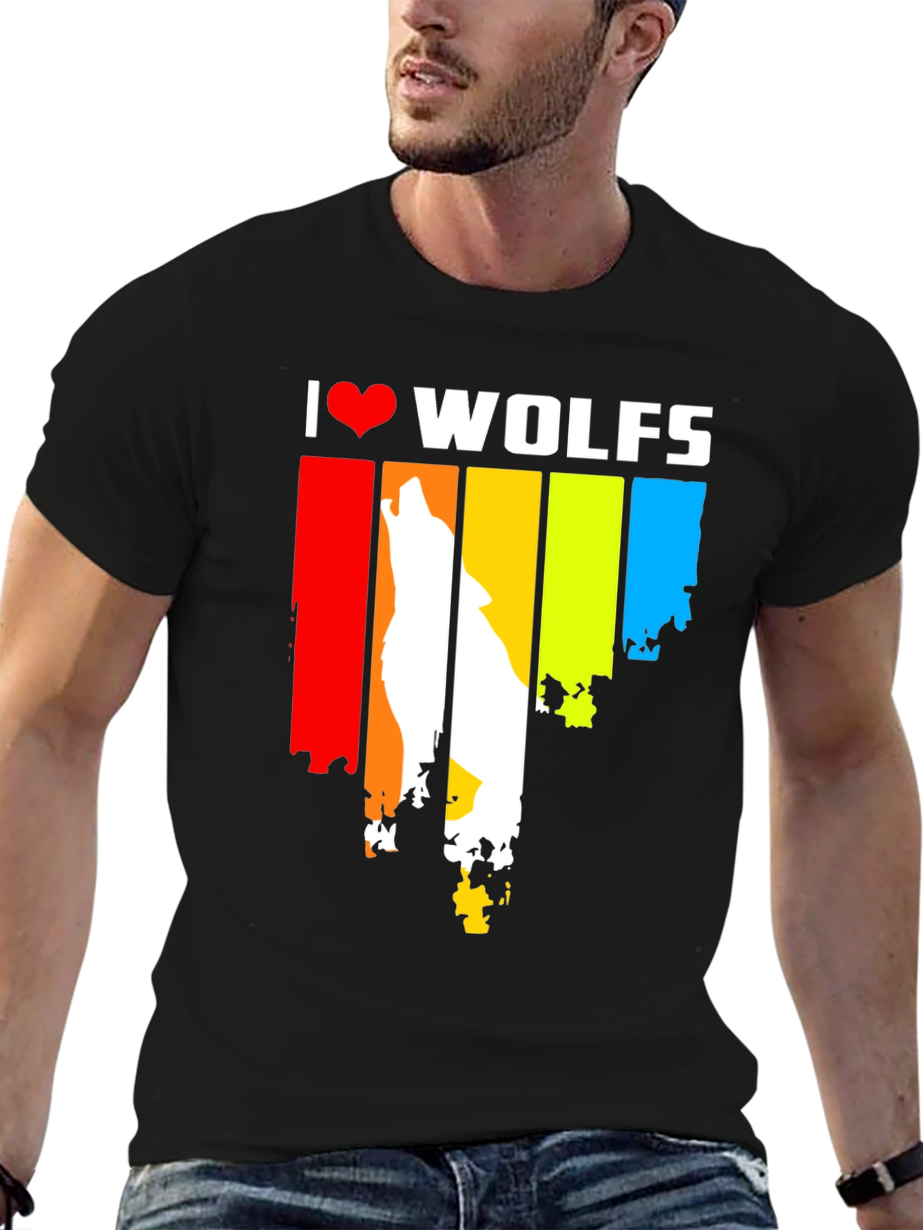 I Love Wolves Graphic Tee - Unique Design