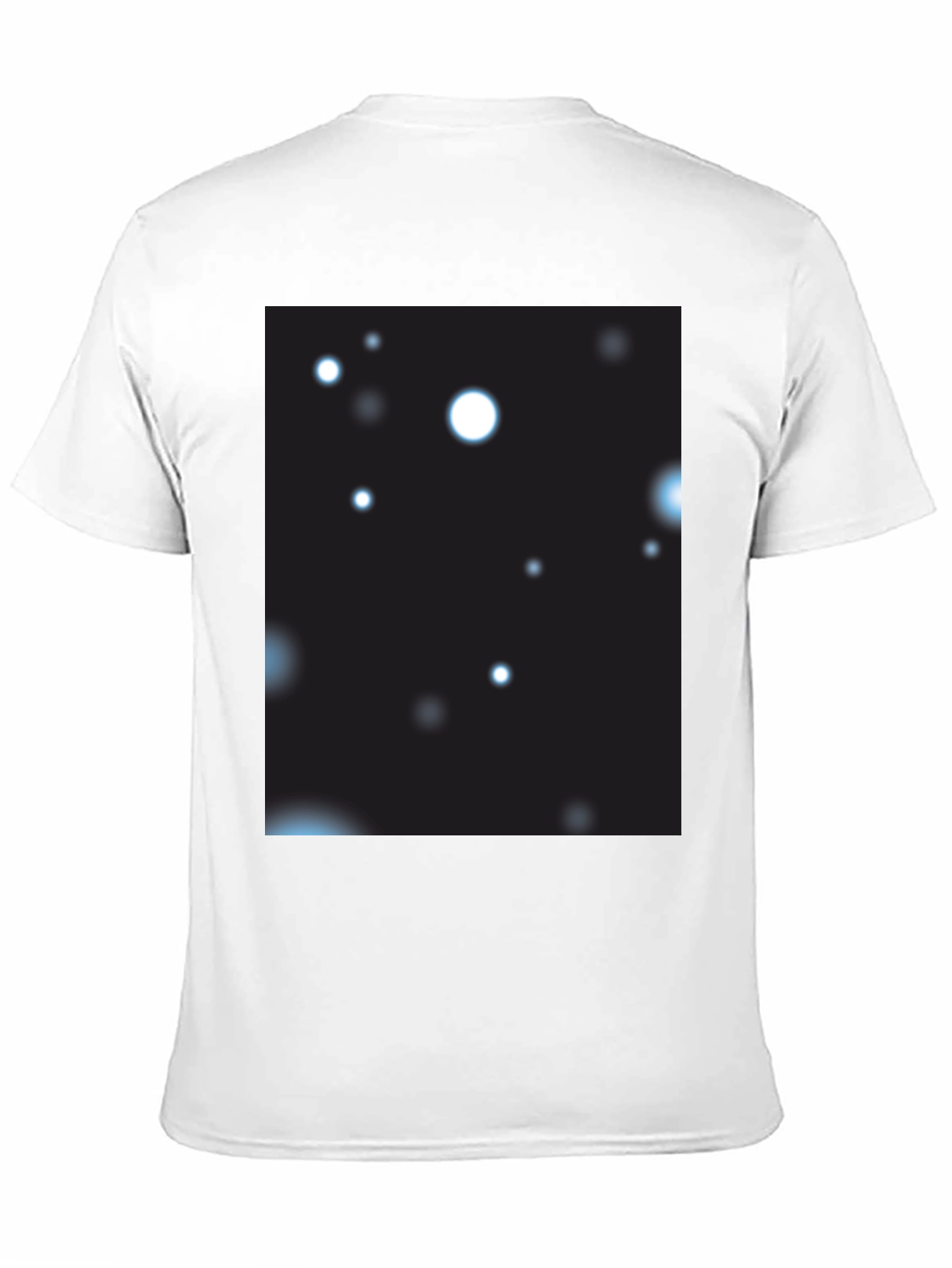Black T-Shirt with Abstract Celestial Print