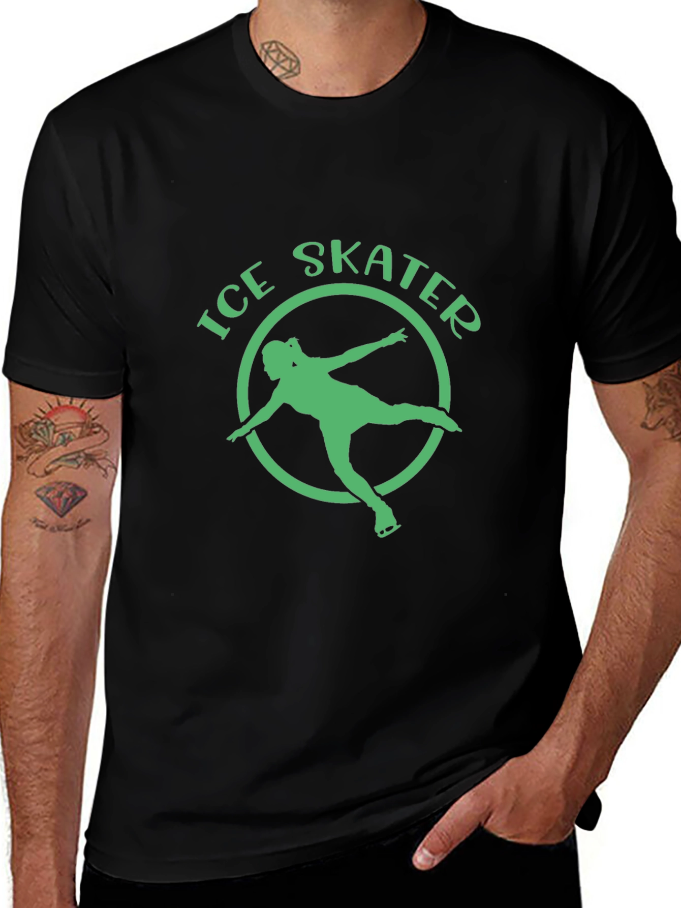 Ice Skater Graphic Tee - Cool Sport Shirt