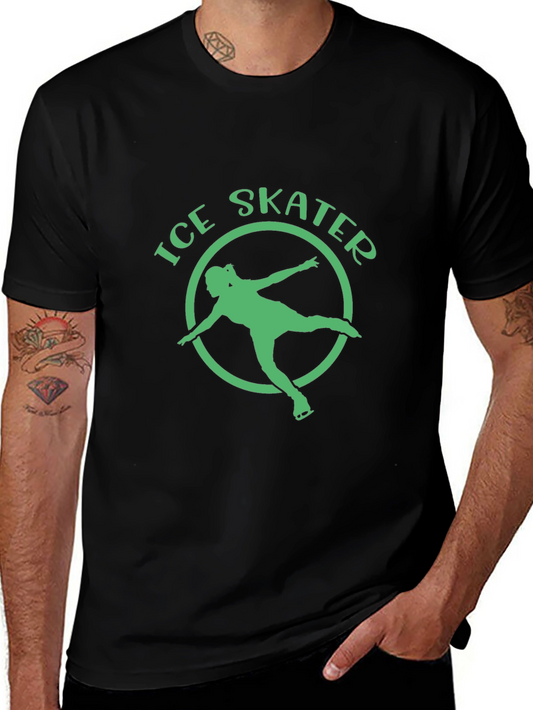 Ice Skater Graphic Tee - Cool Sport Shirt