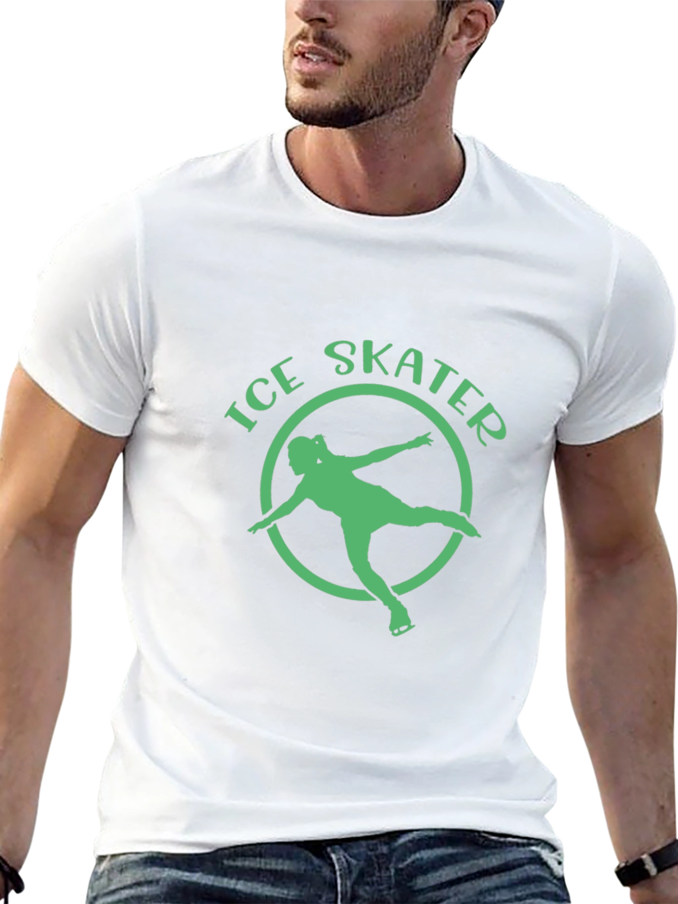 Ice Skater Graphic Tee - Cool Sport Shirt