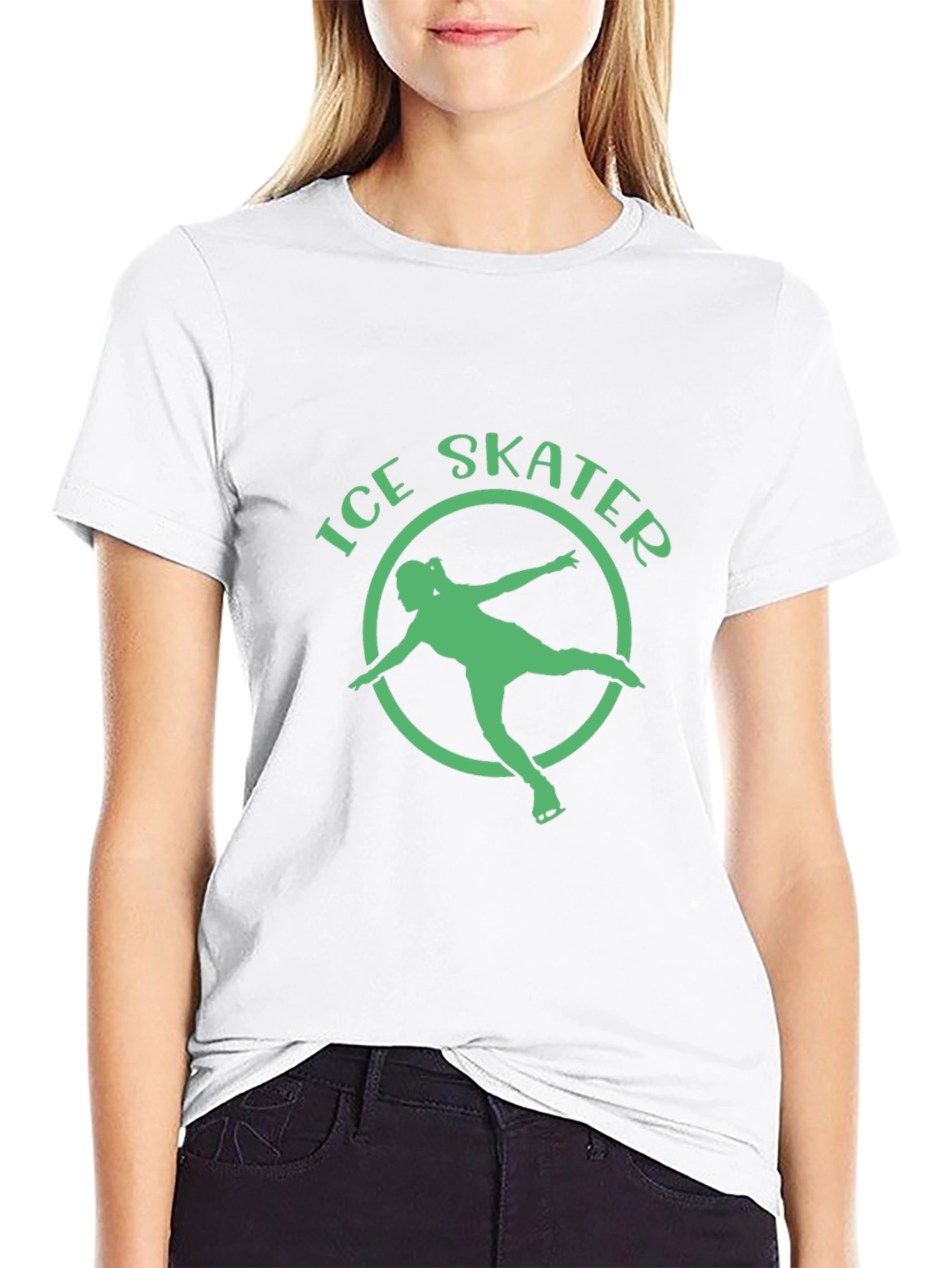 Ice Skater Graphic Tee - Cool Sport Shirt