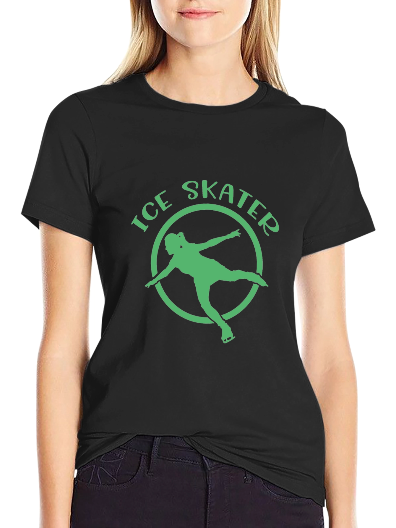 Ice Skater Graphic Tee - Cool Sport Shirt