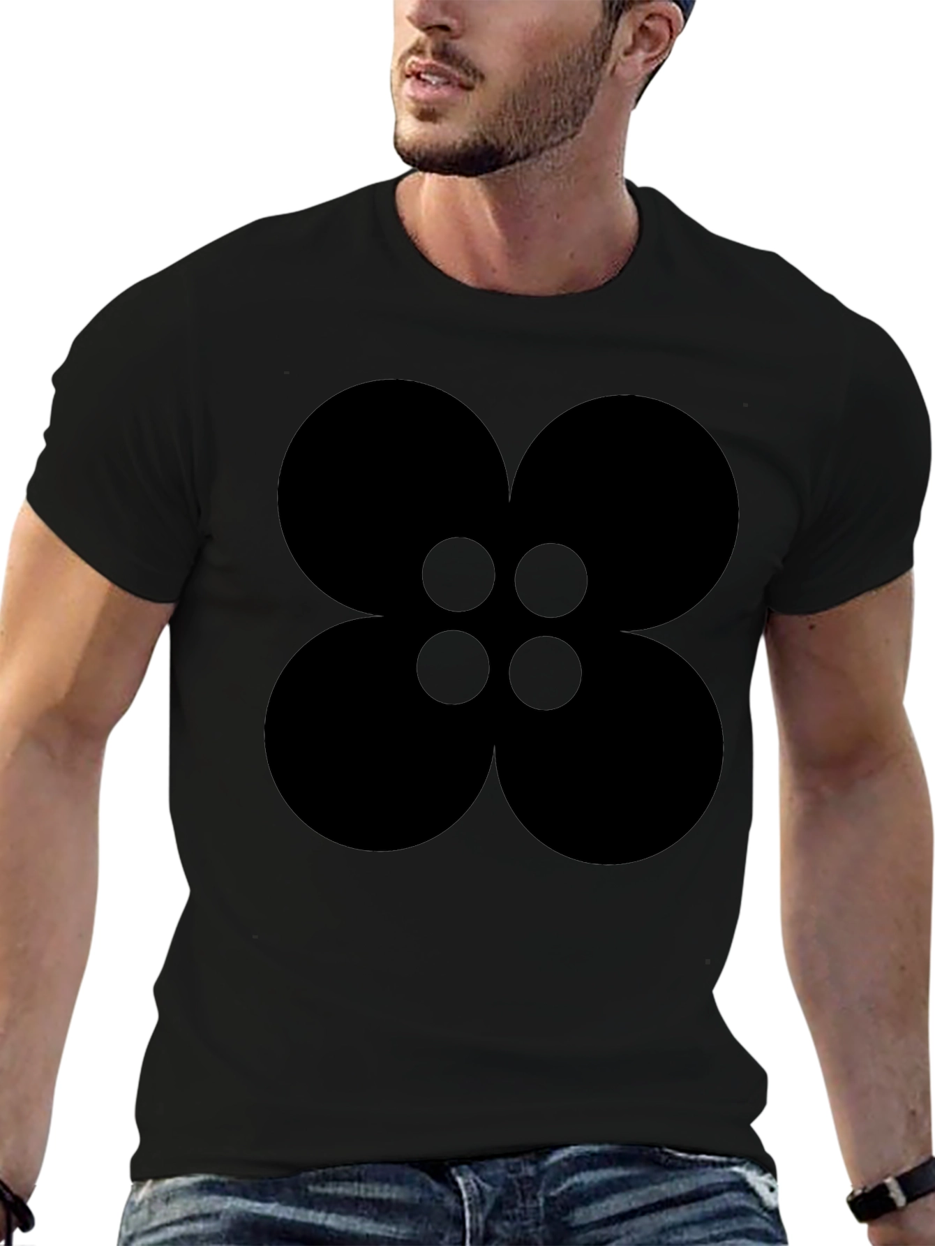 Abstract Flower T-Shirt - Modern Geometric Design