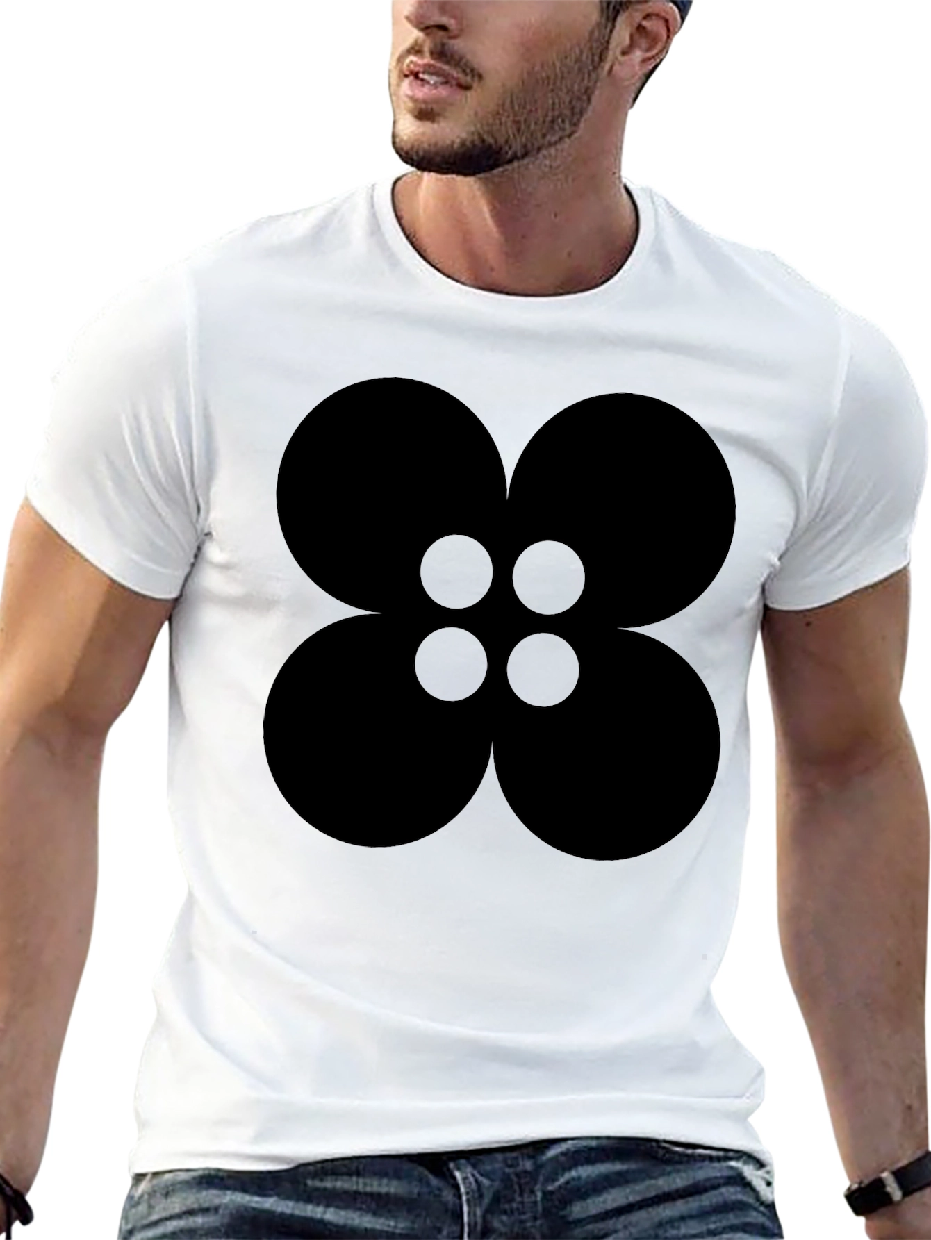 Abstract Flower T-Shirt - Modern Geometric Design